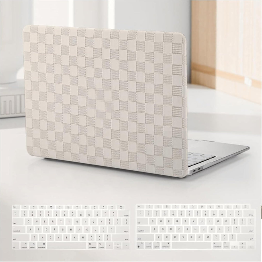 Funda Protectora para Laptop MacBook Air 13” con Teclado – Diseño Cuadriculado