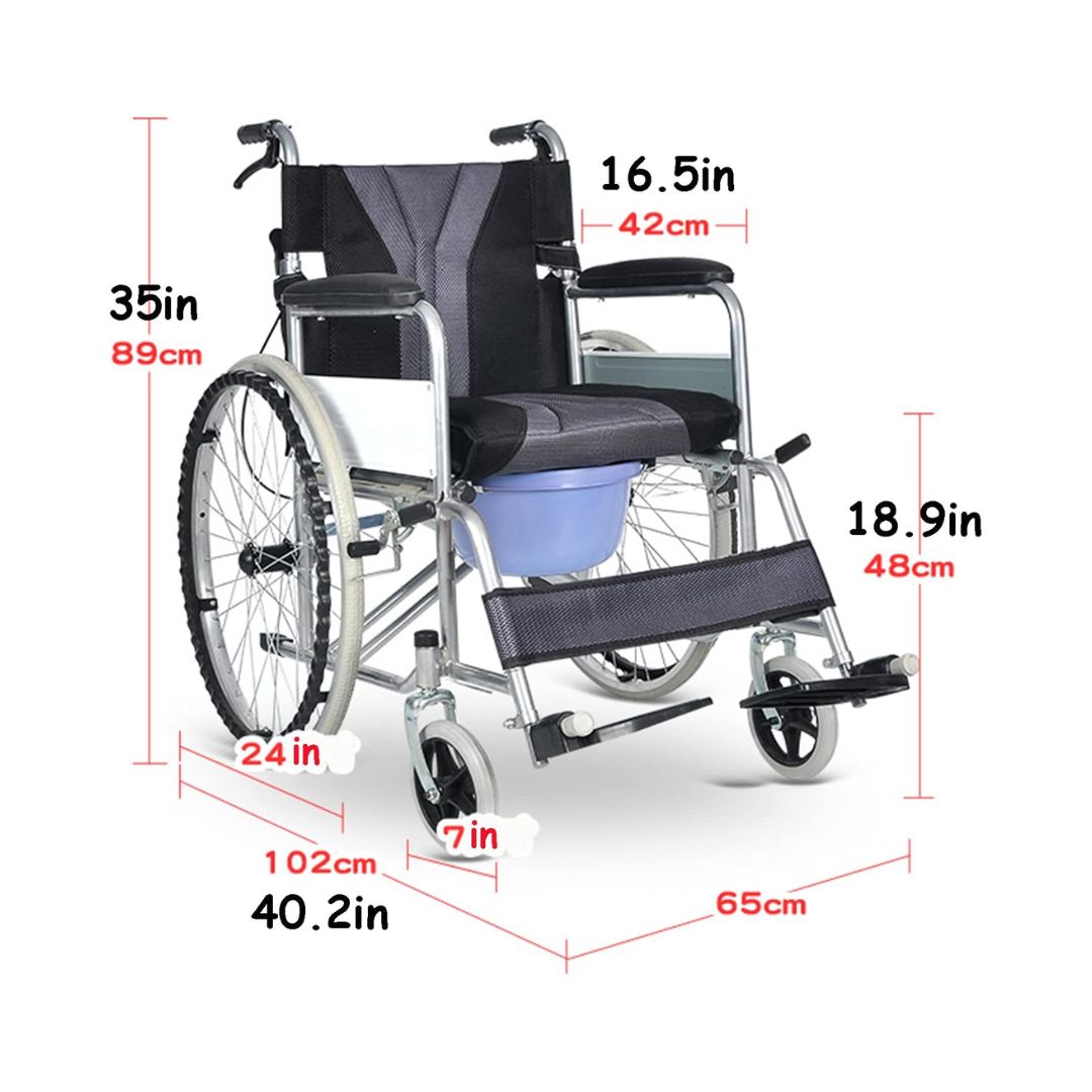 Silla de Ruedas Bariátrica 22” / 24” de Alta Resistencia