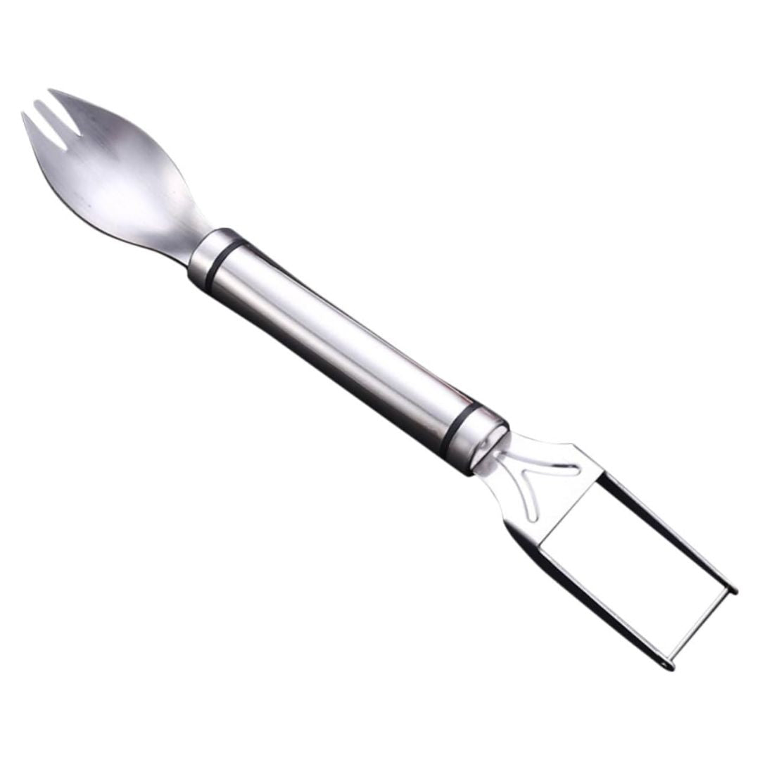 Cortador de sandía 2 en 1, herramienta profesional de corte de frutas, acero inoxidable, fácil de usar