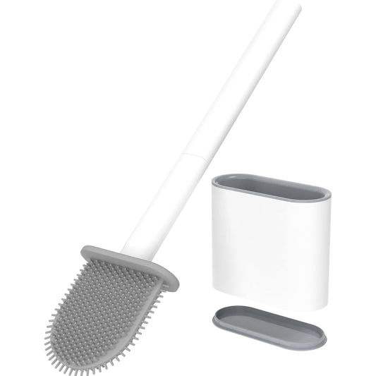 Cepillo de Baño de Silicona con Soporte de Pared Antigoteo