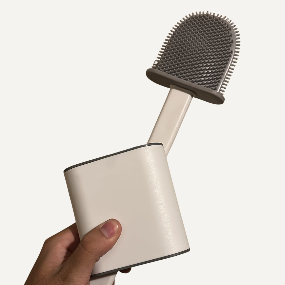 Cepillo de Baño de Silicona con Soporte de Pared Antigoteo