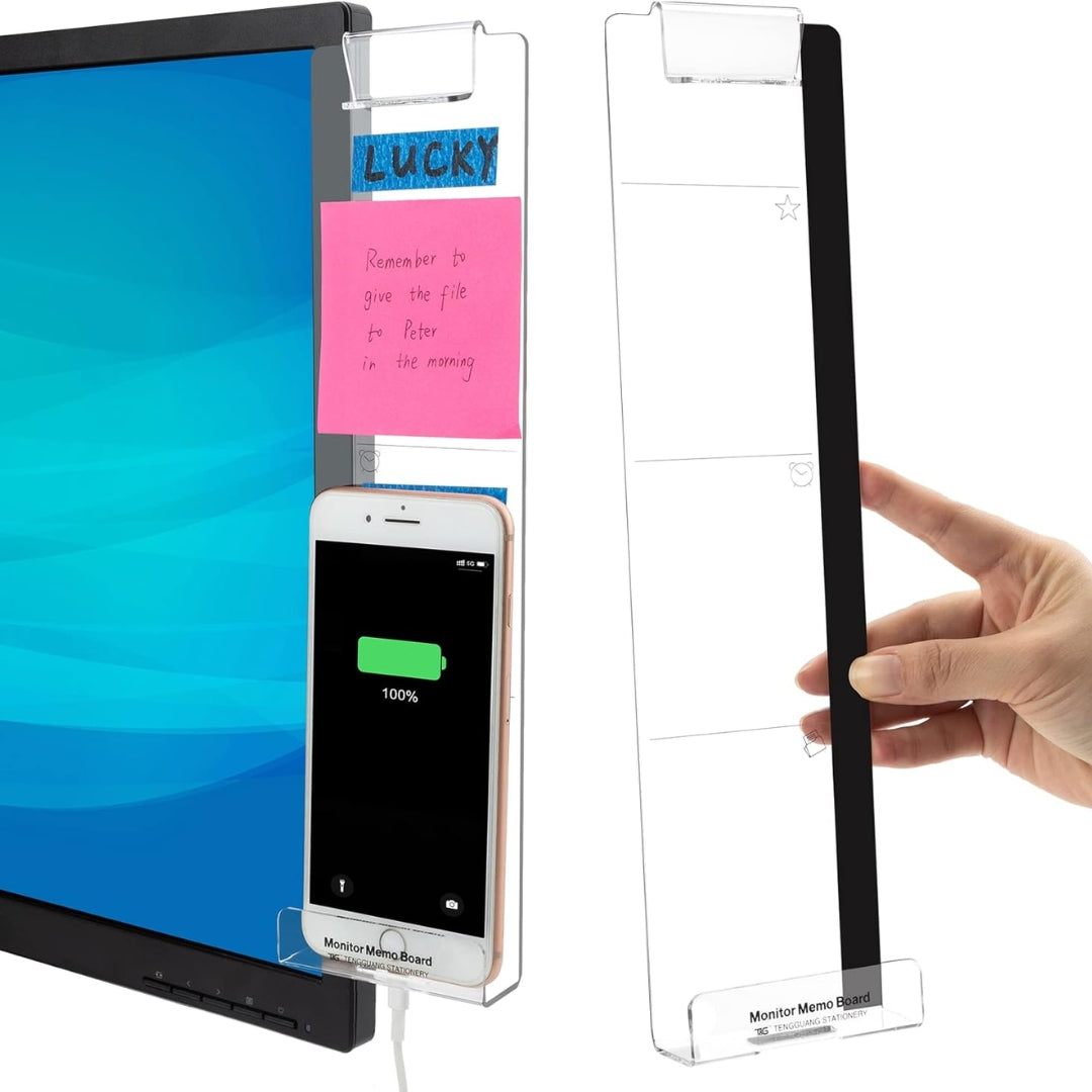 Organizador Lateral para Monitor con Porta Notas y Celular (Set de 2)